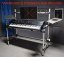 Ver imagem 2 de Rack Studio Rs130 Titanium P/ Dj, Estudio, Radio, Produção Musical (acomoda Mesa de Som, Teclado, In