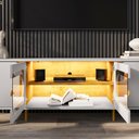 Ver imagem 6 de Painel Maresias e Rack Juquehy Tv 75 Pol 180 Cm Off White Naturalle Bechara