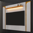 Ver imagem 5 de Painel Maresias e Rack Juquehy Tv 75 Pol 180 Cm Off White Naturalle Bechara