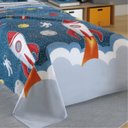 Ver imagem 5 de Jogo de Cama Infantil Astronauta The Explorer 100% Algodão 150 Fios 3 Peças Dohler