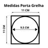 Kit com 2 Porta Grelha Caixilho Ralo Click 10x10 Inox Preto - 3