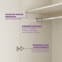 Ver mais imagens de Quarto Juvenil Funcional Cama Solteiro e Guarda Roupa Ananda Casatema MadeiraOriginals Bege/Off White/Mel