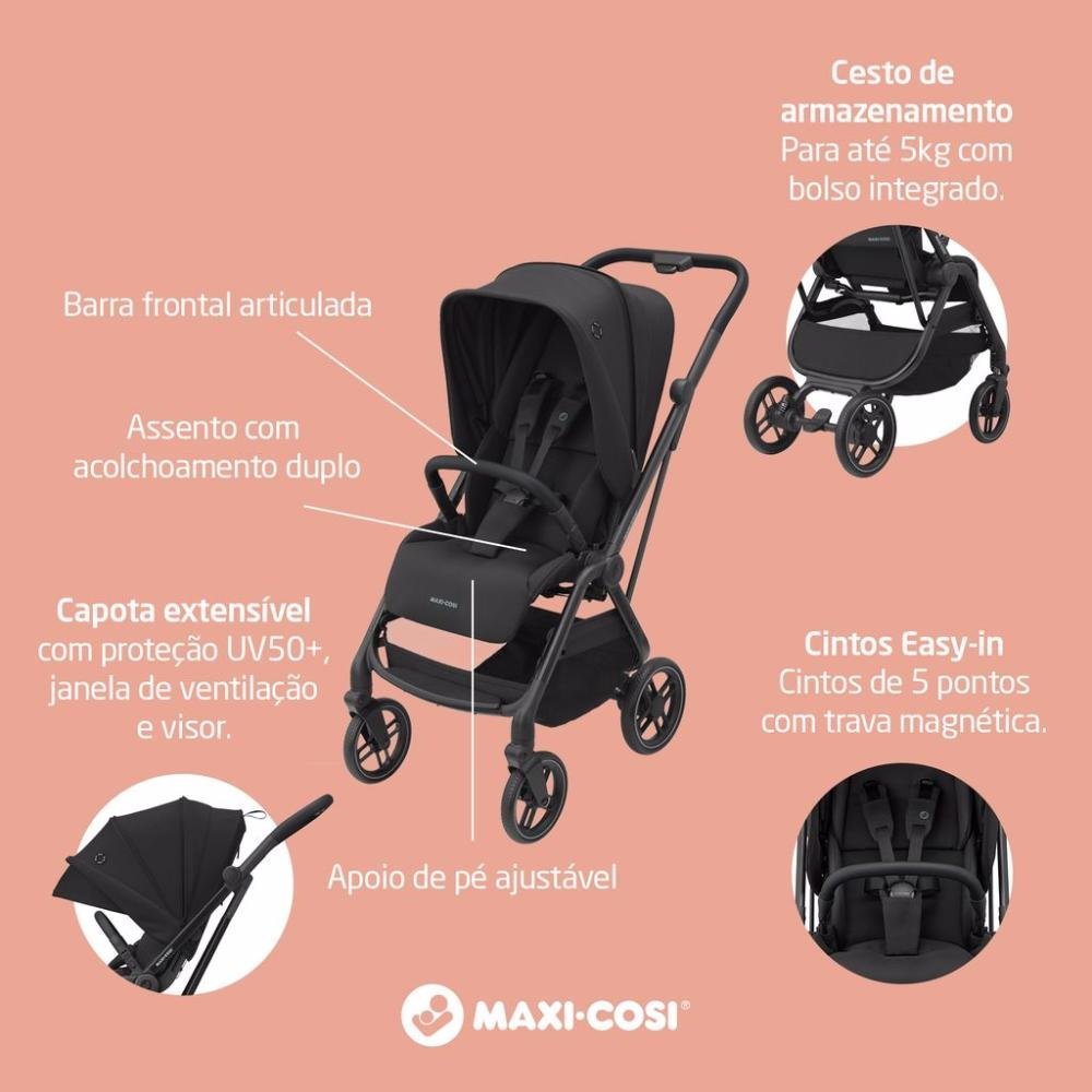 Carrinho de Bebê Leona² Maxi-Cosi Essential Graphite - 2