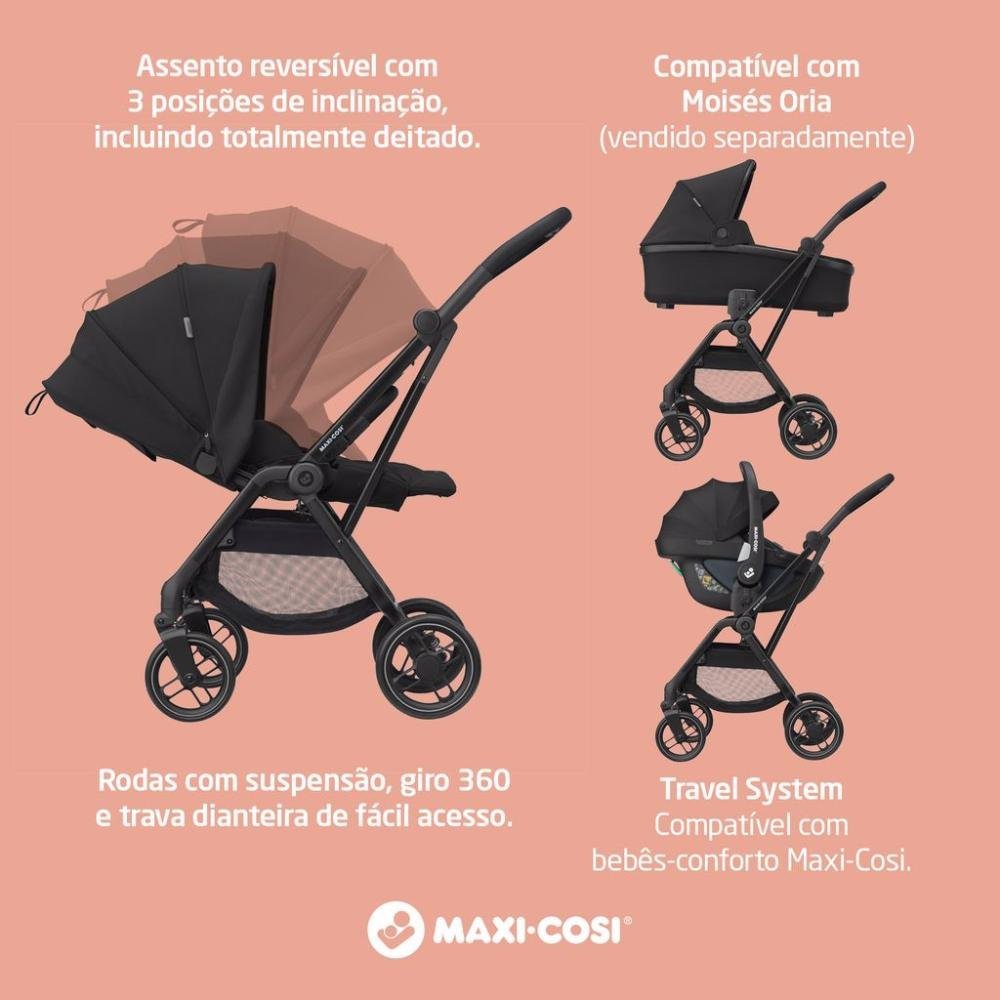 Carrinho de Bebê Leona² Maxi-Cosi Essential Graphite - 3