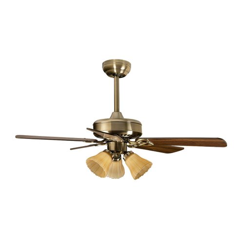 Ventilador de Teto Classique Inverter Bronze Bivolt 5 Pás Tabaco Controle Remoto