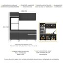 Ver imagem 4 de Armário de Cozinha Compacta 3 peças MP3694.898 Veneza Multimóveis Preto
