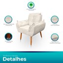 Ver mais imagens de Kit 2 Poltrona Opala para Sala e Quarto Suede Bege- Jylcrom