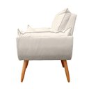 Ver imagem 6 de Kit 2 Poltrona Opala para Sala e Quarto Suede Bege- Jylcrom