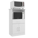 Ver imagem 1 de Balcão Multiuso Forno e Microondas 2 Portas Menu Móveis Branco