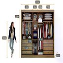 Ver imagem 4 de Guarda Roupa Diamond 3 Portas 8 Gavetas Cor:Cumaru