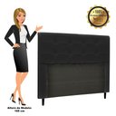 Ver imagem 4 de Cabeceira Luna Para Cama Box Queen 160 cm Corino Preto - D’Rossi