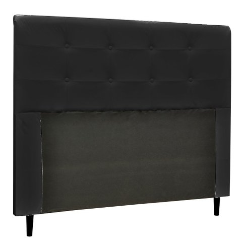 Cabeceira Luna Para Cama Box Queen 160 cm Corino Preto - D’Rossi