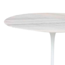 Mesa de Jantar Tulipa Saarinen Redonda 100 Cm Mármore Branco Extra Linn Design Mesa de Jantar Tulipa - 2