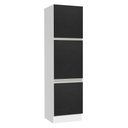 Ver imagem 1 de Paneleiro Armário de Cozinha 60 cm 3 Portas Branco/Preto Glamy Madesa
