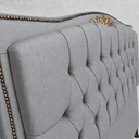 Ver imagem 3 de Cabeceira Greta 160cm Estofada Linho p/ Cama Casal Queen Quarto