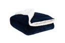 Ver imagem 1 de Cobertor com Sherpa - Azul Marinho