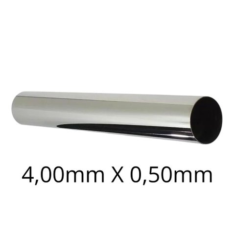 Tubo Inox - 04,00mm X 0,50mm - Polido - 304/l - C/c - 70 Cm