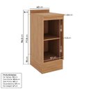 Ver imagem 4 de Balcão Planejado 1 Porta 40cm com Tampo Aroeira CabeCasa MadeiraOriginals Cinza/Sereno/Cedro