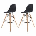 Ver imagem 1 de Par Banqueta Eames Eiffel Preta - Cozinha Ilha Balcão (2 Banquetas)