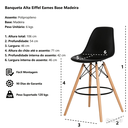 Ver imagem 5 de Par Banqueta Eames Eiffel Preta - Cozinha Ilha Balcão (2 Banquetas)