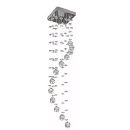 Luminária De Cristal Com 75cm, Com Base De Inox 14x14cm, Para Sala de Estar - 1