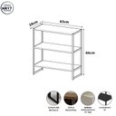 Ver imagem 3 de Prateleira de Parede Escritório Tripla 63cm X 66cm Industrial Executive Marrom Macadâmia/Branco