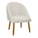 Ver imagem 2 de Kit 2 Banqueta Poltrona Lua Bouclê Ideal para Sala Penteadeira ou Salão:bege Claro