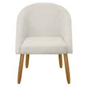 Ver imagem 3 de Kit 2 Banqueta Poltrona Lua Bouclê Ideal para Sala Penteadeira ou Salão:bege Claro