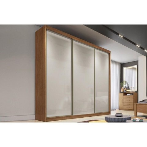 Guarda Roupa 3 Portas e 8 Gavetas Diamond/londres Plus Cumaru/fendi 25 - Novo Horizonte