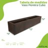 Vaso Floreira Cubo (80x20) Antique Rusty Vasart - 2