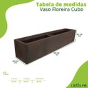 Ver imagem 2 de Vaso Floreira Cubo (80x20) Antique Rusty Vasart