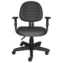 Ver imagem 2 de Cadeira Escritório Giratória Diretor Back System Braço Regulável Executiva Metal Preto