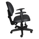 Ver imagem 3 de Cadeira Escritório Giratória Diretor Back System Braço Regulável Executiva Metal Preto