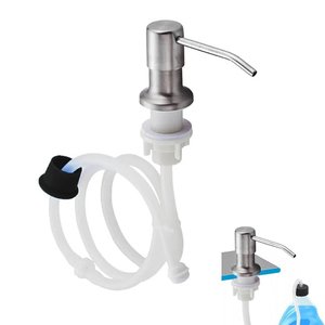 Dispenser Sabao Detergente Sabonete Liquido Mangueira Pia Cozinha Banheiro Embutir Suporte Dosador H