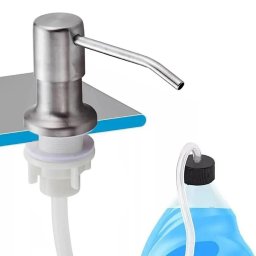 Dispenser Sabao Detergente Sabonete Liquido Mangueira Pia Cozinha Banheiro Embutir Suporte Dosador H - 7