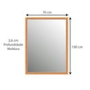 Ver imagem 5 de Espelho Decorativo Retangular com Moldura Dourada 100cmx70 cm Decore Pronto