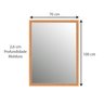 Espelho Decorativo Retangular com Moldura Dourada 100cmx70 cm Decore Pronto - 5