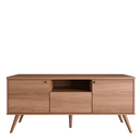 Ver imagem 4 de Rack Bancada para Tv com Pés em Madeira River 1,36 Lukaliam:jequitiba