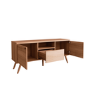 Ver imagem 3 de Rack Bancada para Tv com Pés em Madeira River 1,36 Lukaliam:jequitiba