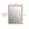 Espelho Decorativo Retangular com Moldura 70cmx50 cm Decore Pronto - 5