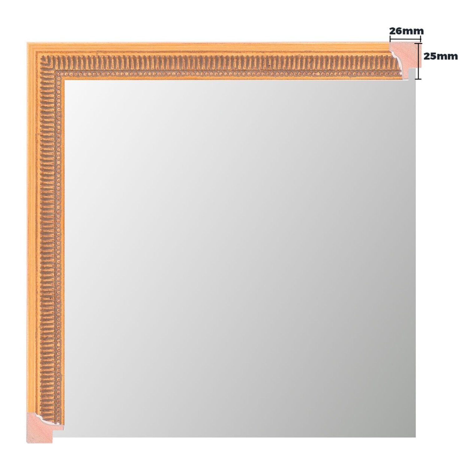 Espelho Decorativo Retangular com Moldura 70cmx50 cm Decore Pronto - 2