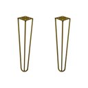 Ver imagem 6 de Kit 2 Pés de Metal 30 Cm Mesa de Canto Rack e Puffs Dourado