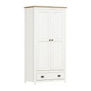 Ver imagem 2 de Guarda-roupa Multiuso 2 Portas 1 Gaveta Branco/freijó Topázio Madeira Pinus - Finestra