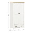 Ver imagem 4 de Guarda-roupa Multiuso 2 Portas 1 Gaveta Branco/freijó Topázio Madeira Pinus - Finestra