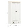 Guarda-roupa Multiuso 2 Portas 1 Gaveta Branco/freijó Topázio Madeira Pinus - Finestra - 4