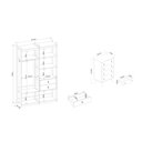 Ver imagem 3 de Guarda Roupa Aberto Closet 1 Cabideiro 2 Gavetas com Cômoda 4 Gavetas Wood 