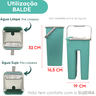 Rodo Mop Flat Slim com Balde Lava e Seca 1 Refil Melhor Rodo de Limpeza Fácil Rápida e Piso Brilhand - 4