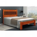 Ver imagem 1 de Cama de Casal Pérola de Madeira Maciça Angelim Pedra/tauari - Cor Mel