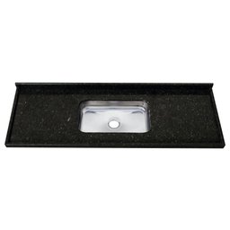 Pia de Cozinha Nina Venturini de Granito Natural 120x53cm com Cuba Inox Verde Ubatuba - 1