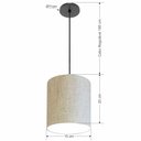 Ver imagem 2 de Lustre Luminária Pendente Vivare Free Lux Pe-4103pr Cúpula em Tecido 15x20cm